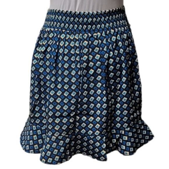 NWT Band of the Free Colette Teal Diamond Mini Skirt Women's S Mod‎ 60's Vibe - Picture 3 of 9